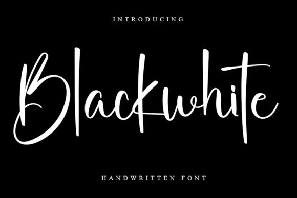 Blackwhite Font for Handmade and Commercial Crafts
