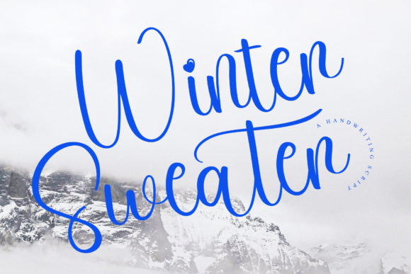 Winter Sweater: A Romantic Script Font That Earns Its Place